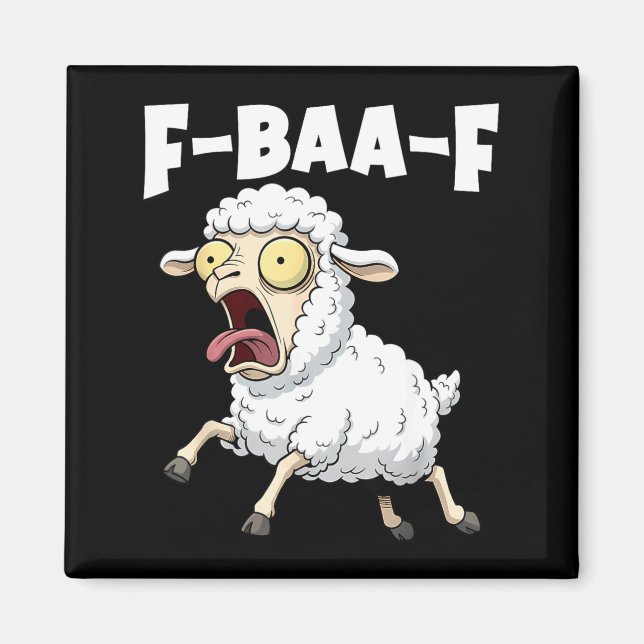 F-baa-f Meme – Funny Screaming Meme Graphic  Magnet (Front)