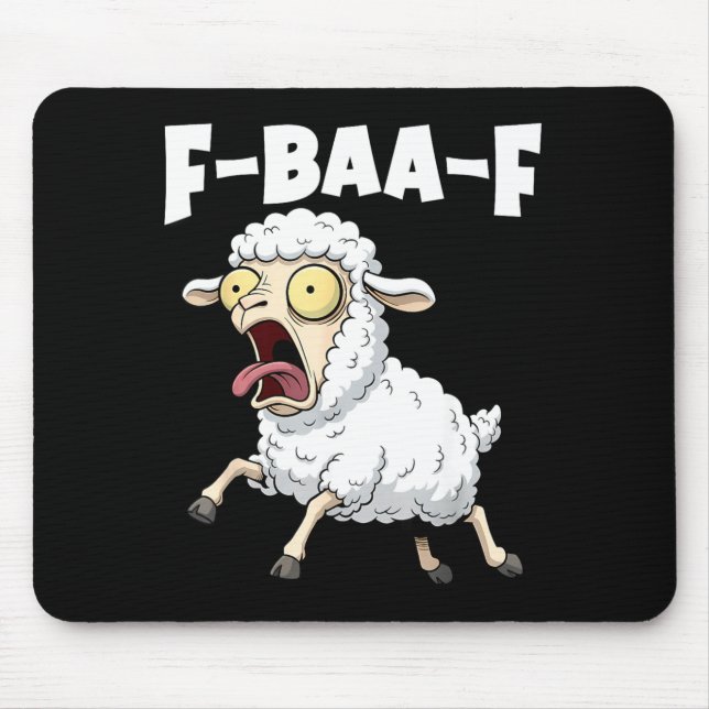 F-baa-f Meme – Funny Screaming Meme Graphic  Mouse Mat (Front)