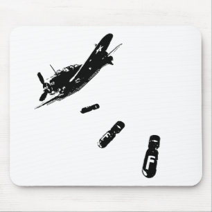 F-Bomb Diver (Black) Mouse Mat