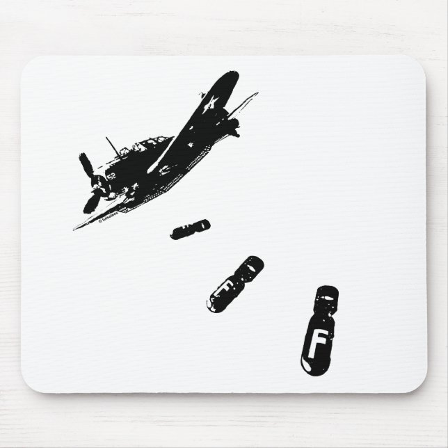 F-Bomb Diver (Black) Mouse Mat (Front)