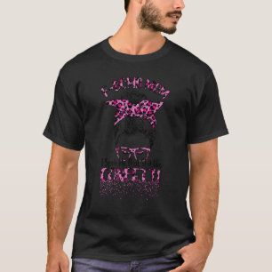 F Bomb Mum Sarcastic Mother's Day Messy Bun Leopar T-Shirt