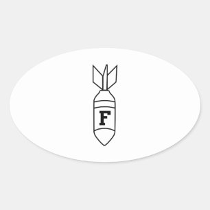 F Bomb Oval Sticker