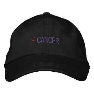 F CANCER EMBROIDERED BASEBALL HAT