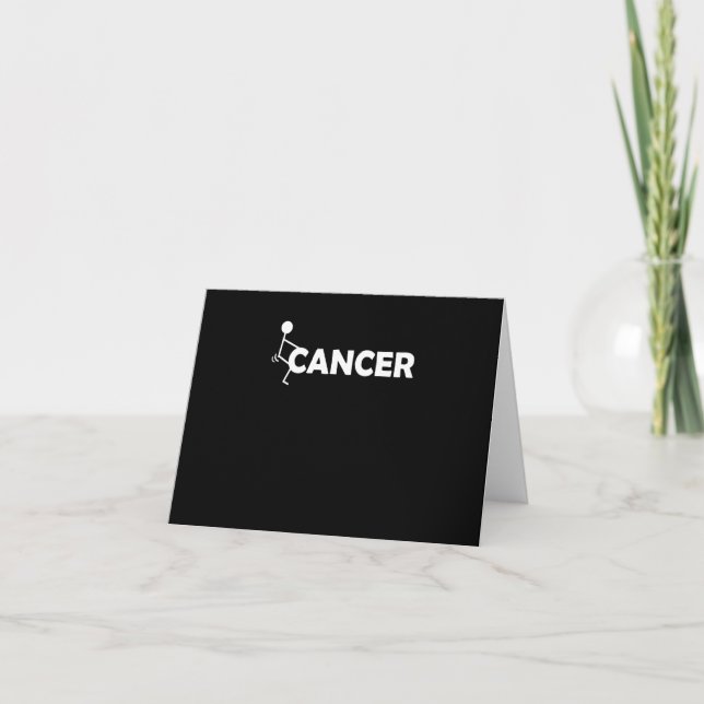 F Cancer Funny Stick figure Screw Hump It Card (Front)