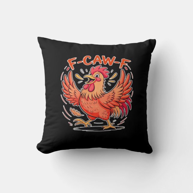 F-Caw-F Attitude Classic Retro Style Cushion (Front)