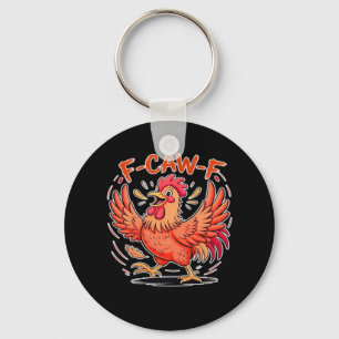 F-Caw-F Attitude Classic Retro Style Key Ring