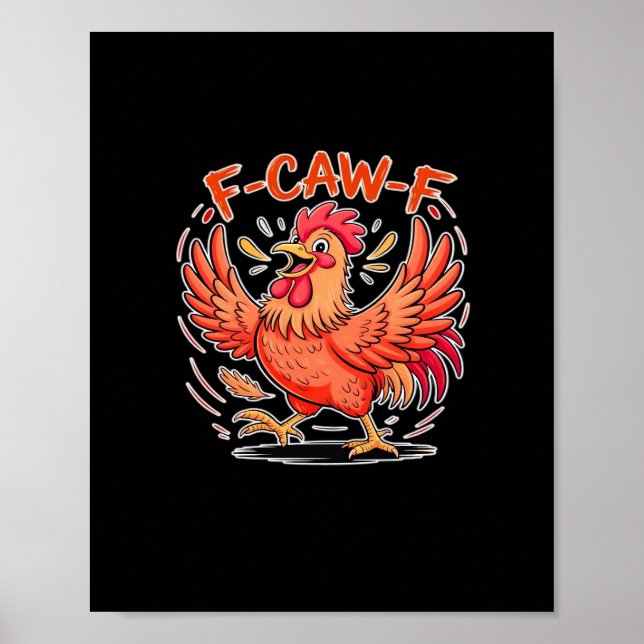 F-Caw-F Attitude Classic Retro Style Poster (Front)