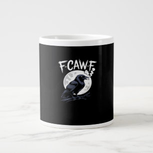F-Caw-F Bird Classic Vintage Art Large Coffee Mug
