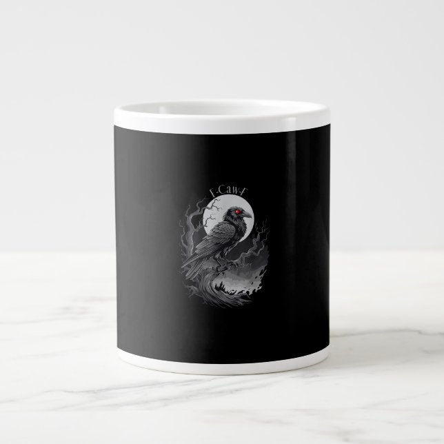 F-Caw-F Bird Creative Art Large Coffee Mug (Front)