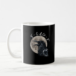 F-Caw-F Bird Crow Minimal Clean Coffee Mug