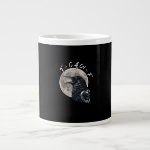 F-Caw-F Bird Crow Minimal Clean Large Coffee Mug