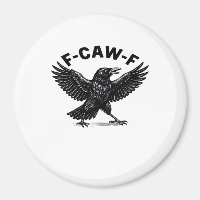 F-Caw-F Bird Lover’s Humorous Pun Stickers Essenti Magnet (Front)