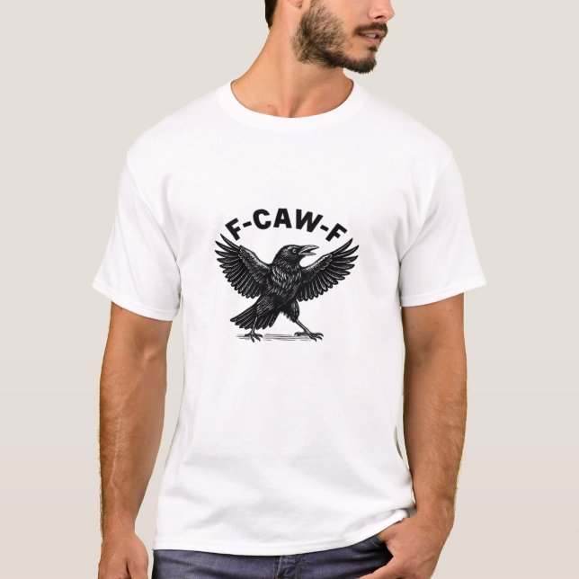 F-Caw-F Bird Lover’s Humorous Pun Stickers Essenti T-Shirt (Front)