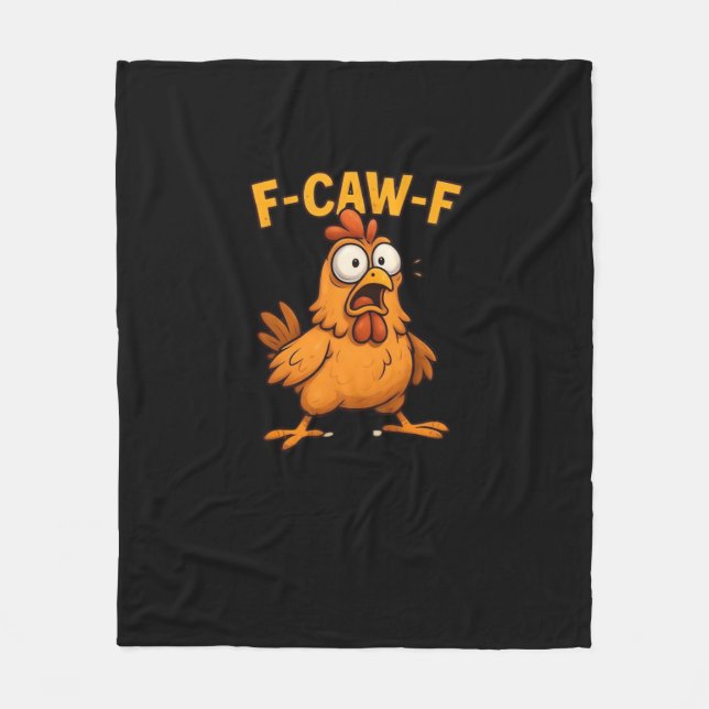 F-Caw-F Bird Lover's Humorous Pun Essential Cool U Fleece Blanket (Front)
