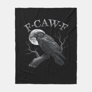 F-Caw-F Bird Moon Gothic Classic Cool Design Fleece Blanket