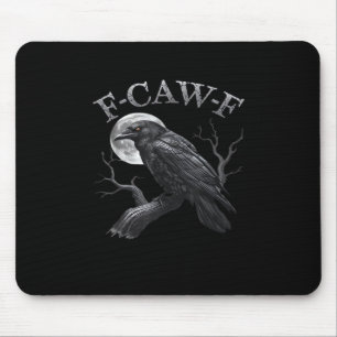F-Caw-F Bird Moon Gothic Classic Cool Design Mouse Mat
