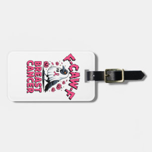 F-Caw-F Breast Cancer Funny Breast Cancer Crow Luggage Tag