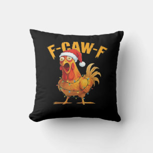 F-Caw-F Chicken Christmas Essential Cushion