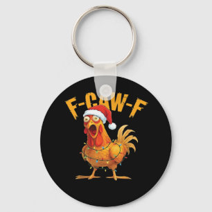 F-Caw-F Chicken Christmas Essential Key Ring