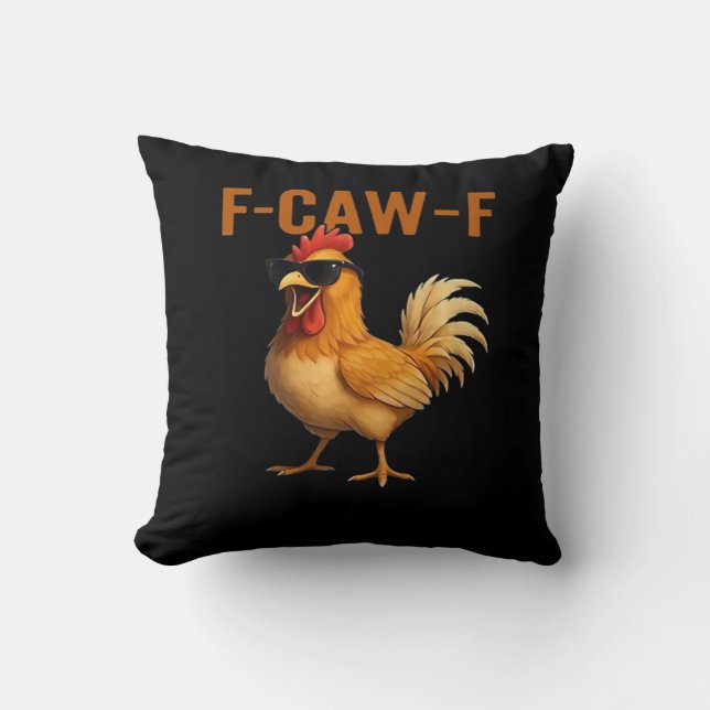 F-Caw-F Chicken Classic Aesthetic Design Cushion (Front)
