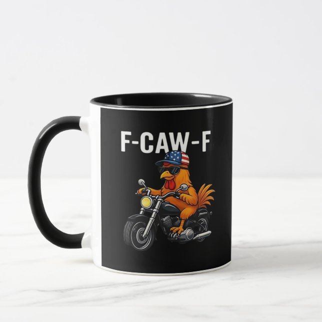 F-Caw-F Chicken Classic Aesthetic Graphic Mug (Left)