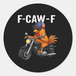 F-Caw-F Chicken Classic Aesthetic Graphic Round Sticker