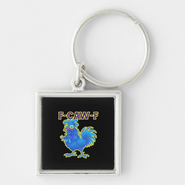 F-Caw-F Chicken Classic Creative Casual Key Ring (Front)