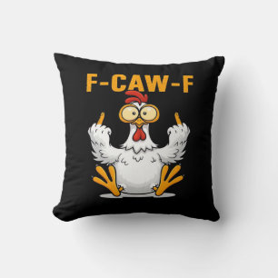 F-Caw-F Chicken Classic Funny Trendy Cushion