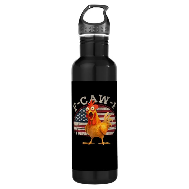F-Caw-F Chicken Classic Minimal Clean 710 Ml Water Bottle (Front)