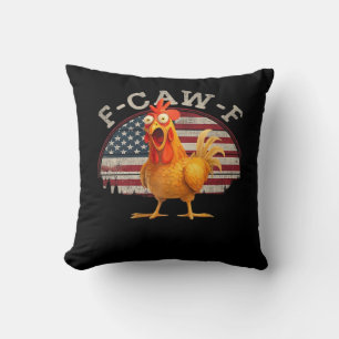 F-Caw-F Chicken Classic Minimal Clean Cushion