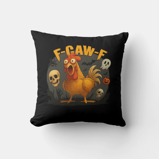 F-Caw-F Chicken Classic Minimal Clean Cushion (Front)
