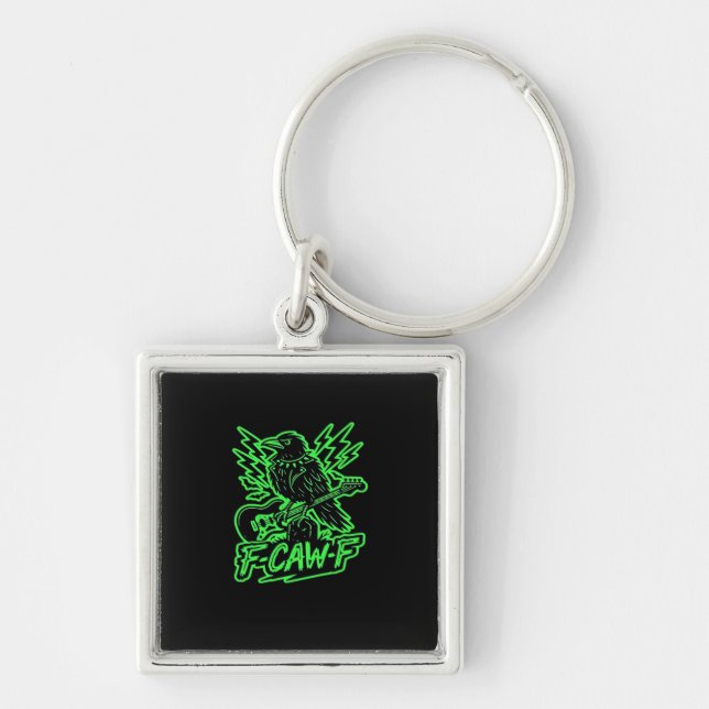 F-Caw-F Chicken Classic Minimal Clean Key Ring (Front)