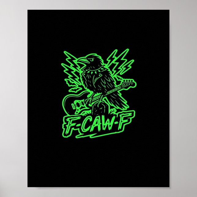 F-Caw-F Chicken Classic Minimal Clean Poster (Front)
