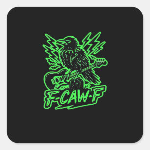 F-Caw-F Chicken Classic Minimal Clean Square Sticker