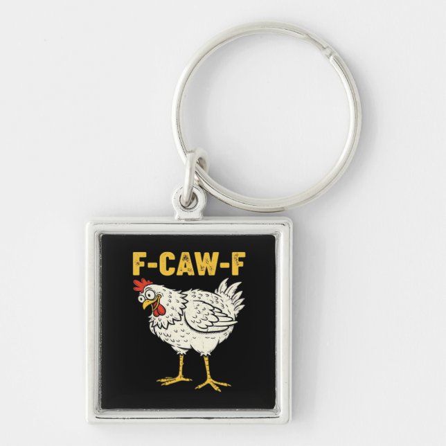 F-Caw-F Chicken Classic Retro Cool Key Ring (Front)