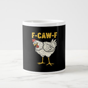 F-Caw-F Chicken Classic Retro Cool Large Coffee Mug