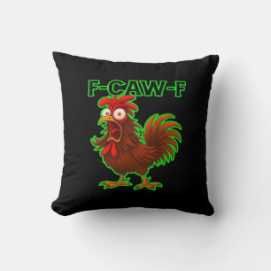 F-Caw-F Chicken Classic Retro Graphic Cushion