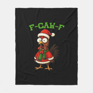F-Caw-F Chicken Classic Retro Graphic Fleece Blanket