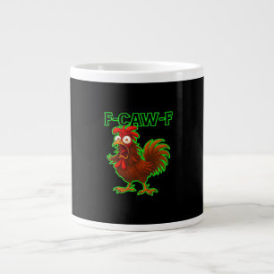 F-Caw-F Chicken Classic Retro Graphic Large Coffee Mug