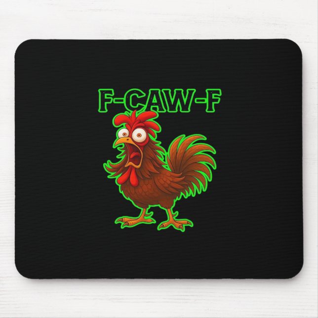 F-Caw-F Chicken Classic Retro Graphic Mouse Mat (Front)