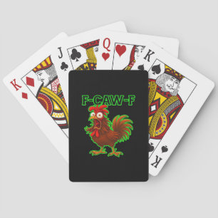 F-Caw-F Chicken Classic Retro Graphic Playing Cards