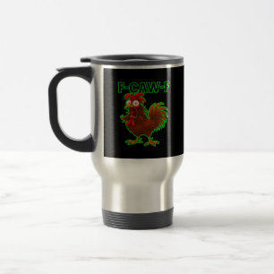 F-Caw-F Chicken Classic Retro Graphic Travel Mug