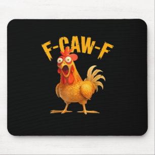 F-Caw-F Chicken Classic Retro Style Mouse Mat