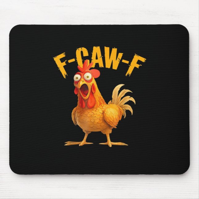 F-Caw-F Chicken Classic Retro Style Mouse Mat (Front)