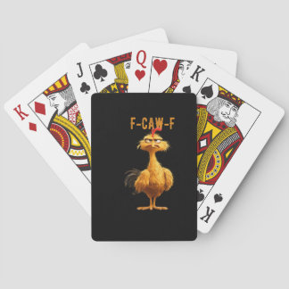 F-Caw-F Chicken Classic Retro Style Playing Cards