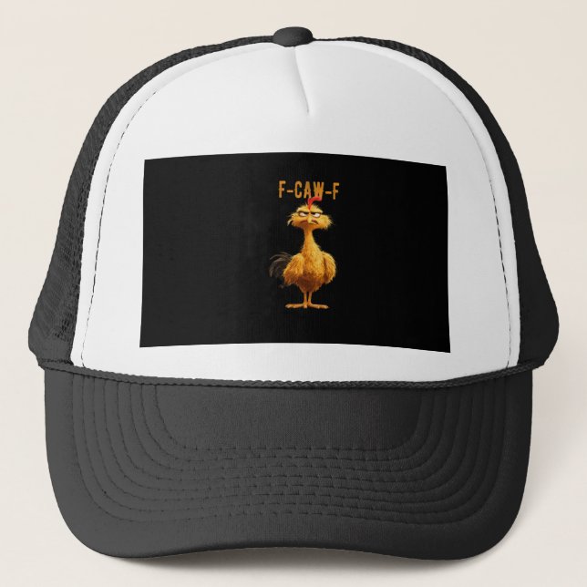 F-Caw-F Chicken Classic Retro Style Trucker Hat (Front)