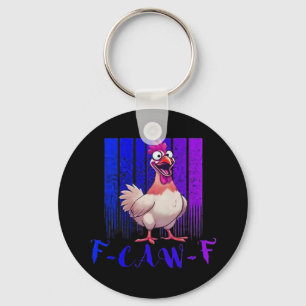 F-Caw-F Chicken Classic Simple Clean Key Ring