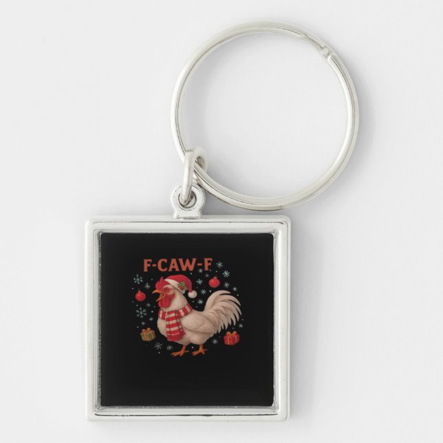 F-Caw-F Chicken Classic Trendy Casual Key Ring (Front)