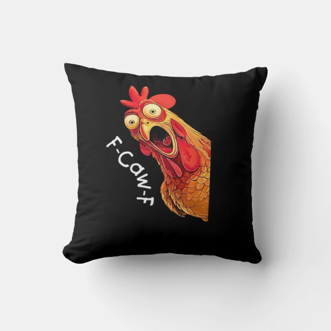 F-Caw-F-Chicken Classic Vintage Graphic Cushion (Front)