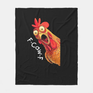 F-Caw-F-Chicken Classic Vintage Graphic Fleece Blanket